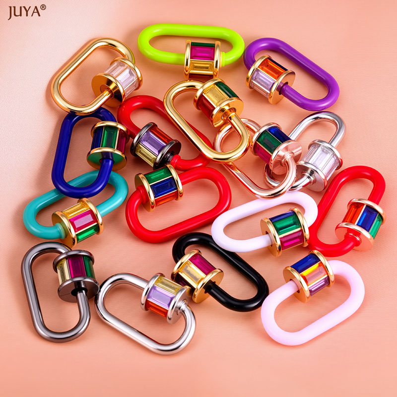 Jewelry Making Kit For Adults - JUYA Rainbow Crystal Enamel Screw Carabiner