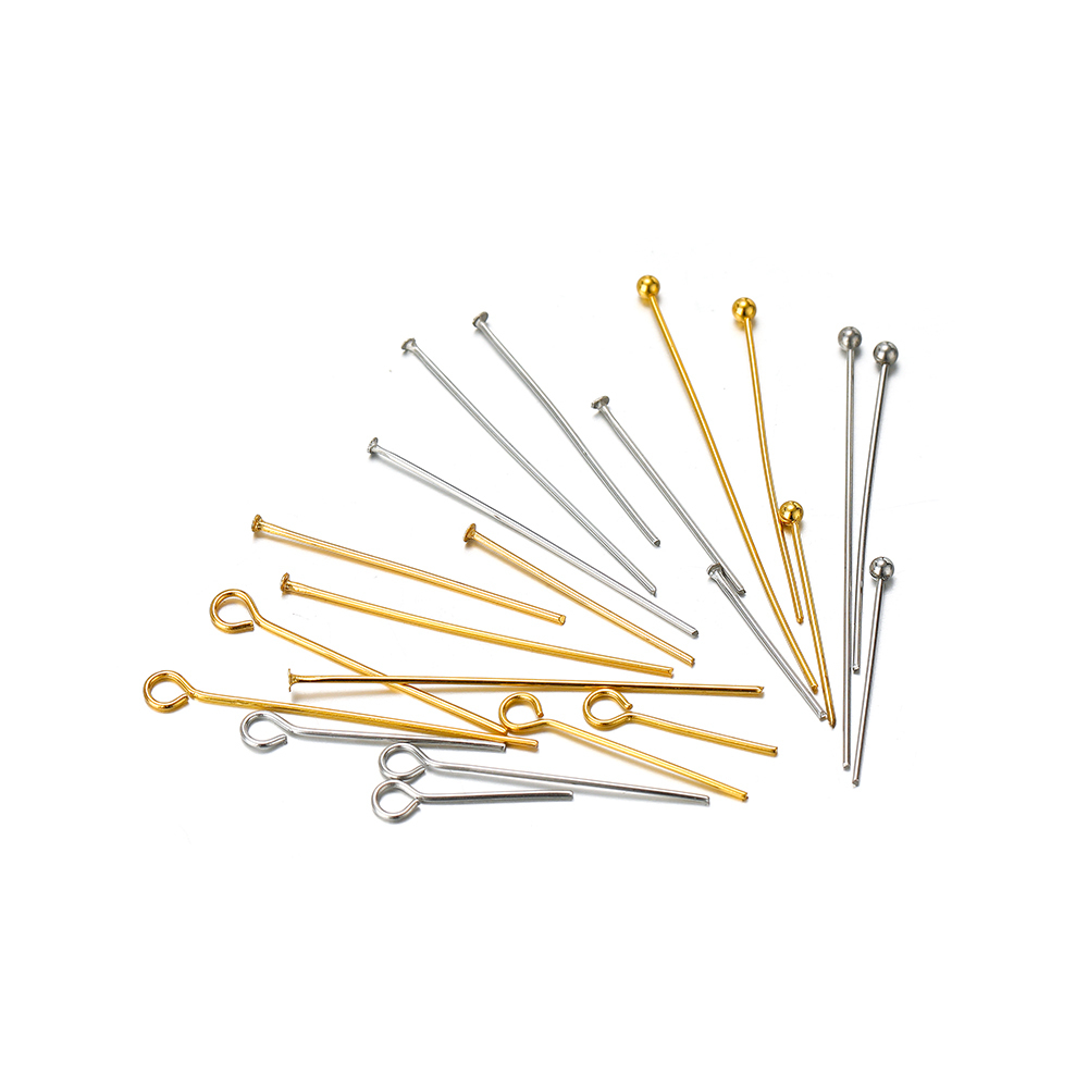 Jewelry Making Head Pins - 100/50pcs Stainless Steel Eye Head Needles