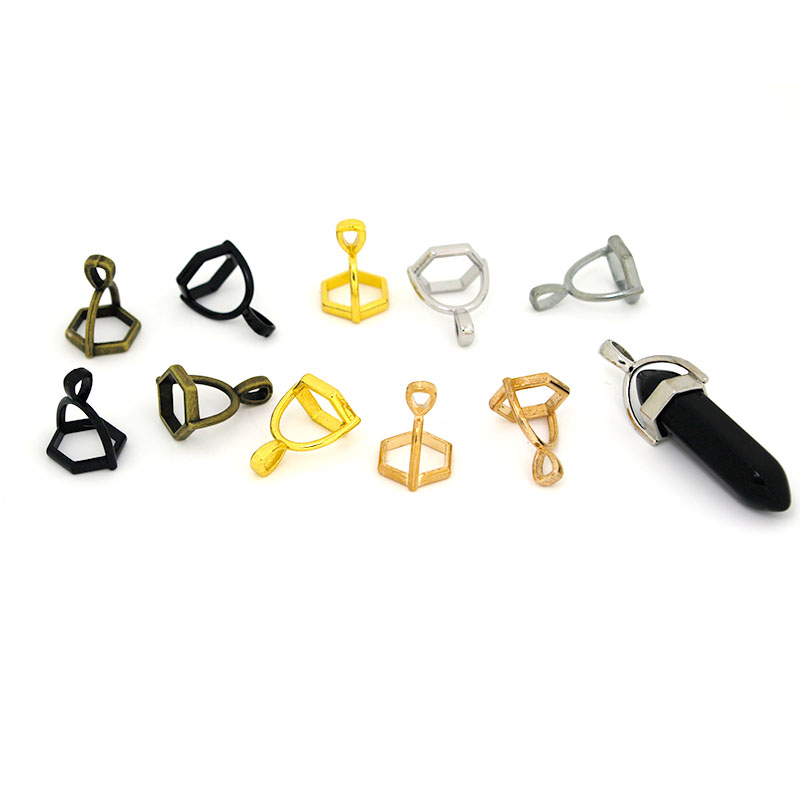 Jewelry Making Kit For Adults - 20Pcs Hexagonal Gemstone Cap Natural Stone
