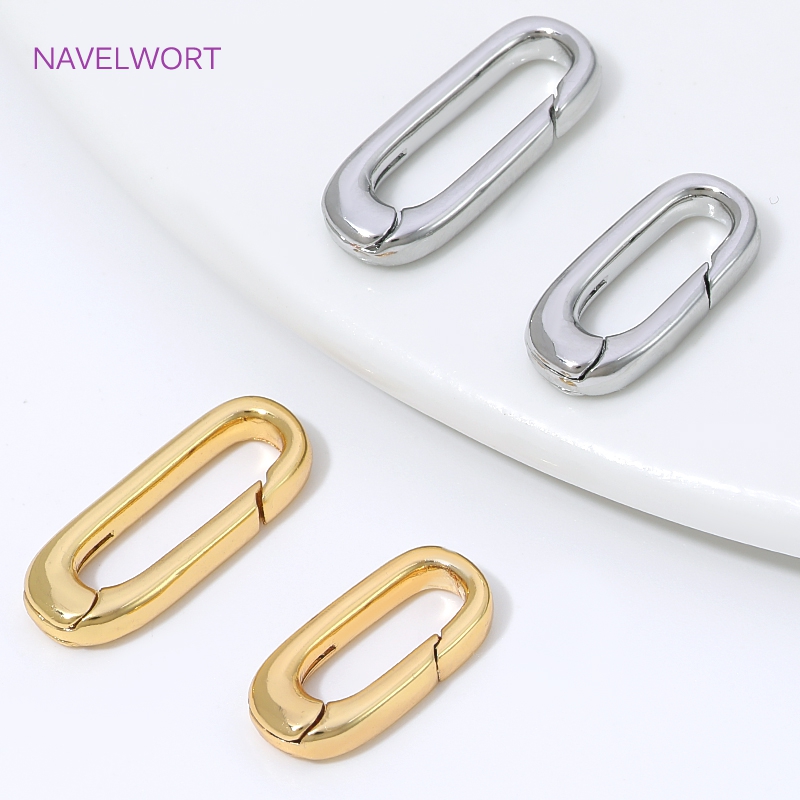 Jewelry Making Kit For Adults - 1/2/4Pcs 18K Gold Plated Oval Spring