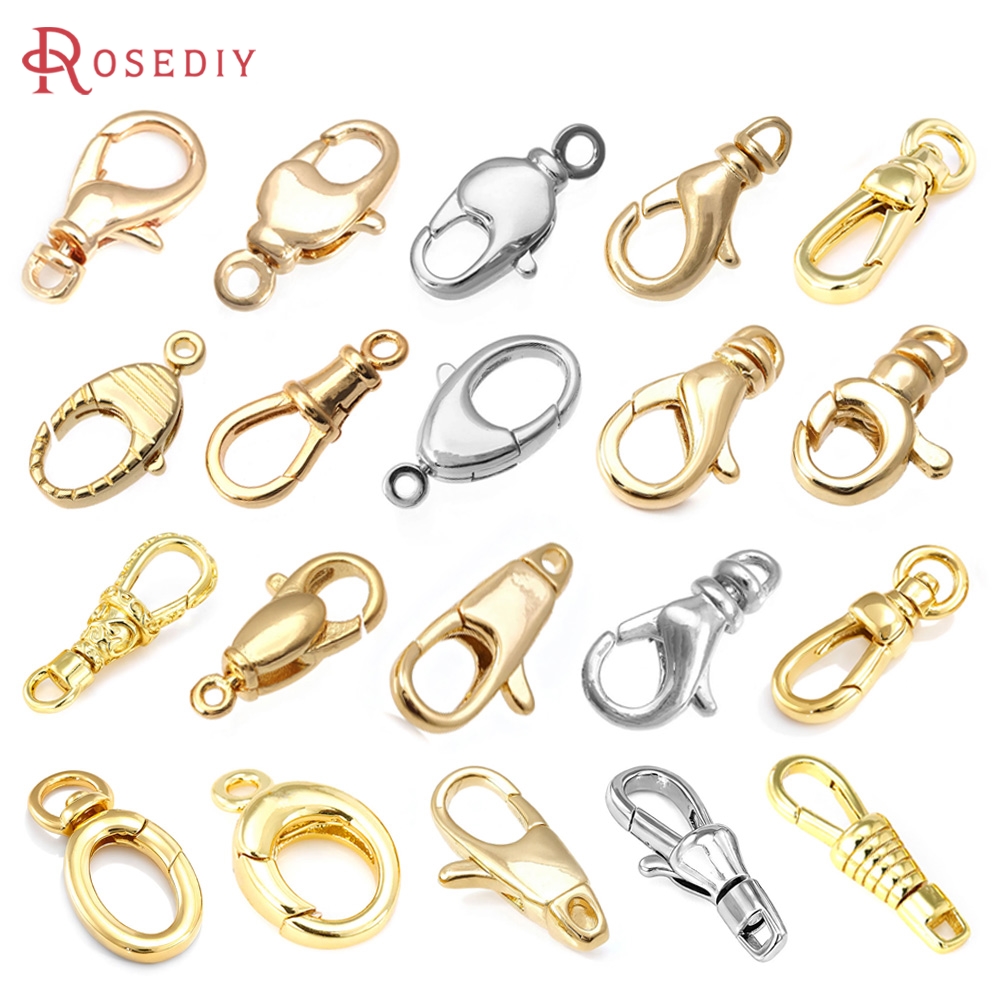 Jewelry Making Class - 18K Gold Color Brass Rotatable Lobster