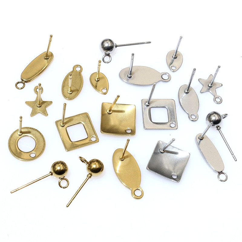 Jewelry Making Earring Supplies - 20pcs Stainless Steel Craft Earring Studs