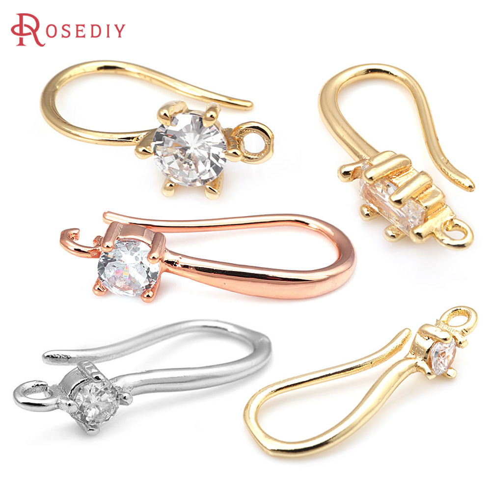 18K Gold Color Brass with Zirc - Jewelry Making Earring Supplies review and price