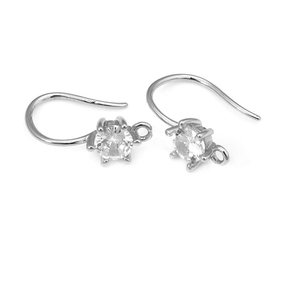 18K Gold Color Brass with Zirc - Jewelry Making Earring Supplies review and price