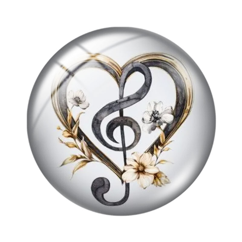 Music Note  Heart 12/18/20/25m - Jewelry Making Notes review and price