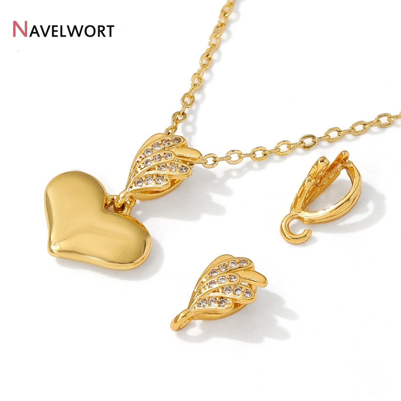 18K Gold Plated Brass With Zir - Jewelry Making Materials review and price