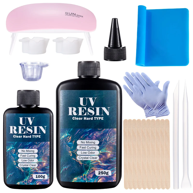 Hard UV Resin Glue Kit Fast Cu - Jewelry Making Glue review and price