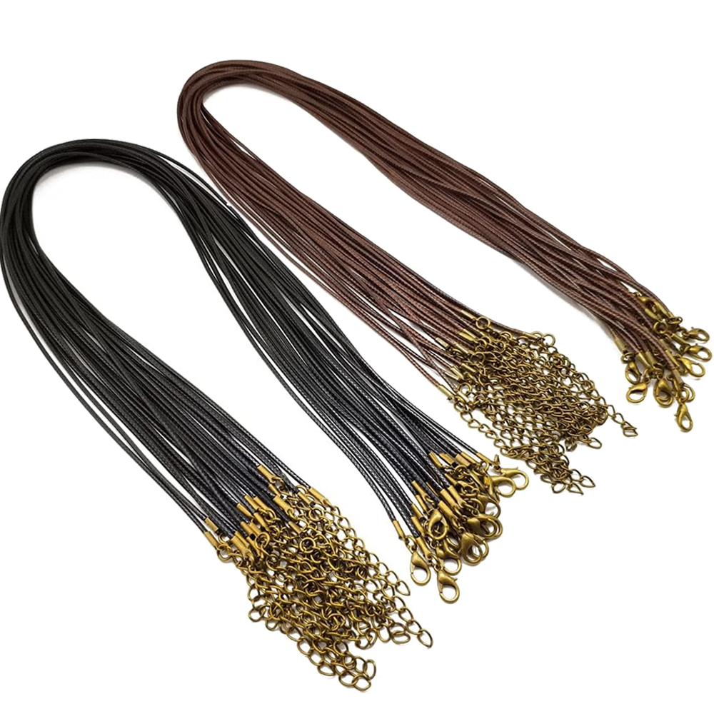 20pcs 45cm Brown Waxed Necklac - Jewelry Making Wax review and price