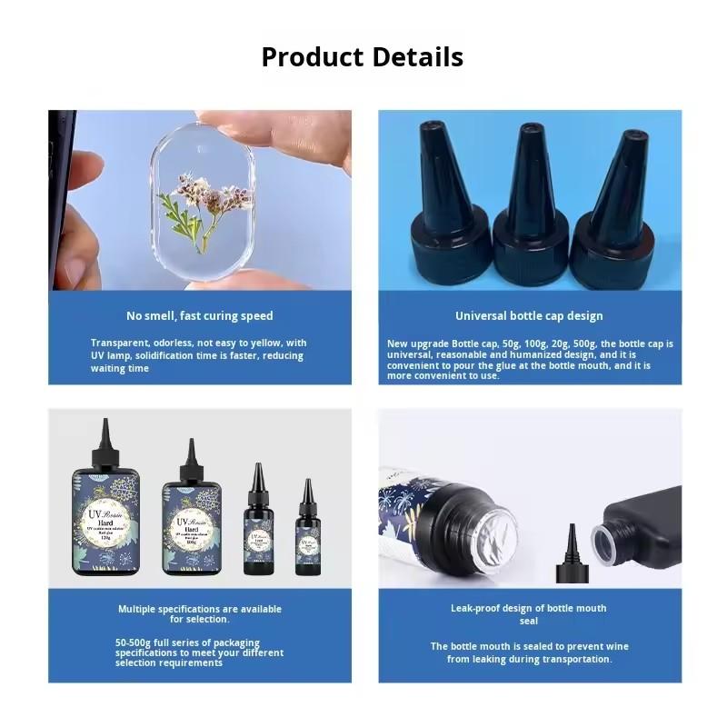 1/2Pcs Crystal Clear Hard UV R - Jewelry Making Glue review and price