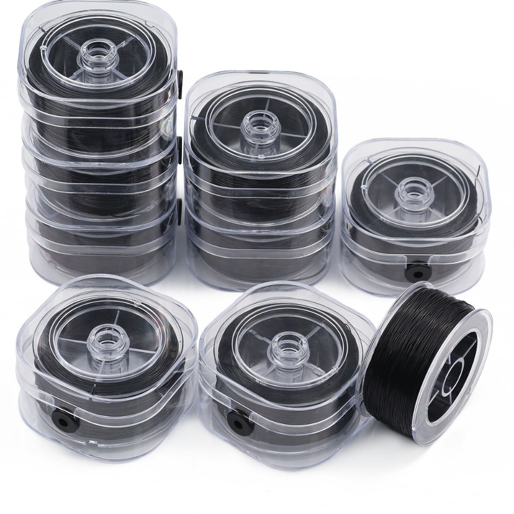 0.5-1mm Black Elastic Crystal  - Jewelry Making Yarn review and price