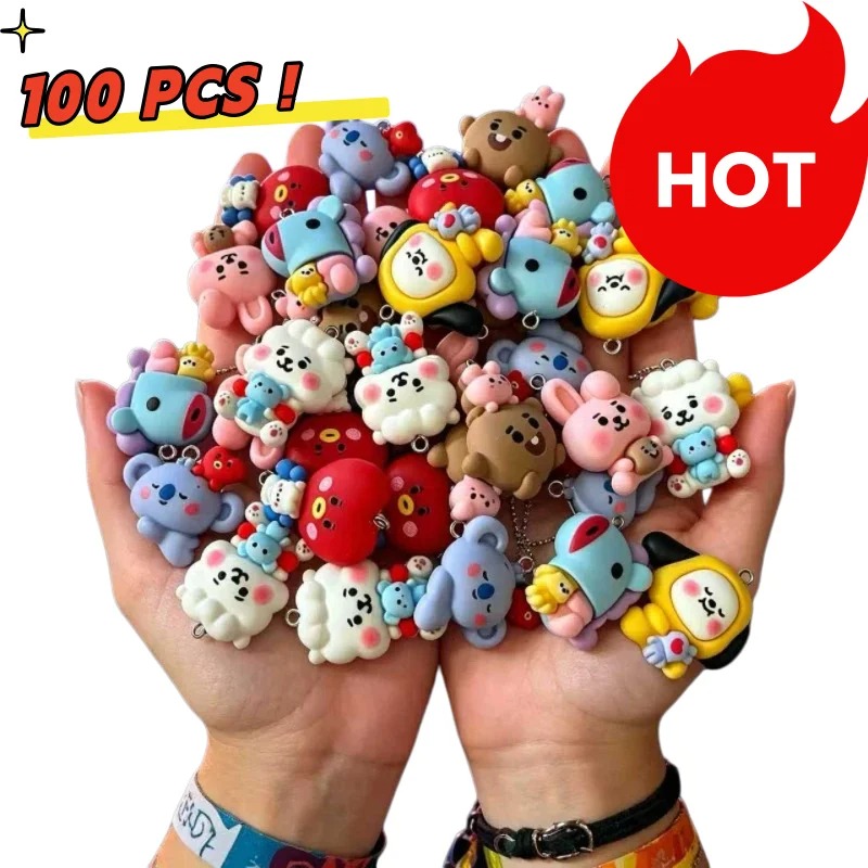 7pcs BT21 Resin Cartoon Charm  - Jewelry Making Earring Supplies review and price