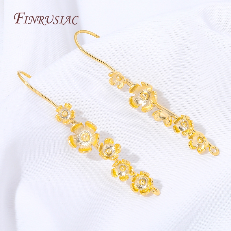 18K Gold Plated Flower Earring - Jewelry Making Earring Supplies review and price