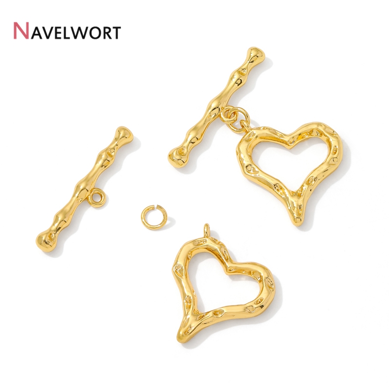 18K Gold Plated Heart Shape OT - Jewelry Making Materials review and price