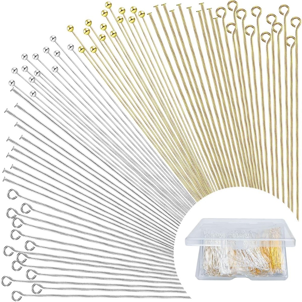 600pcs Flat Head Eye Bead Pins - Jewelry Making Head Pins review and price