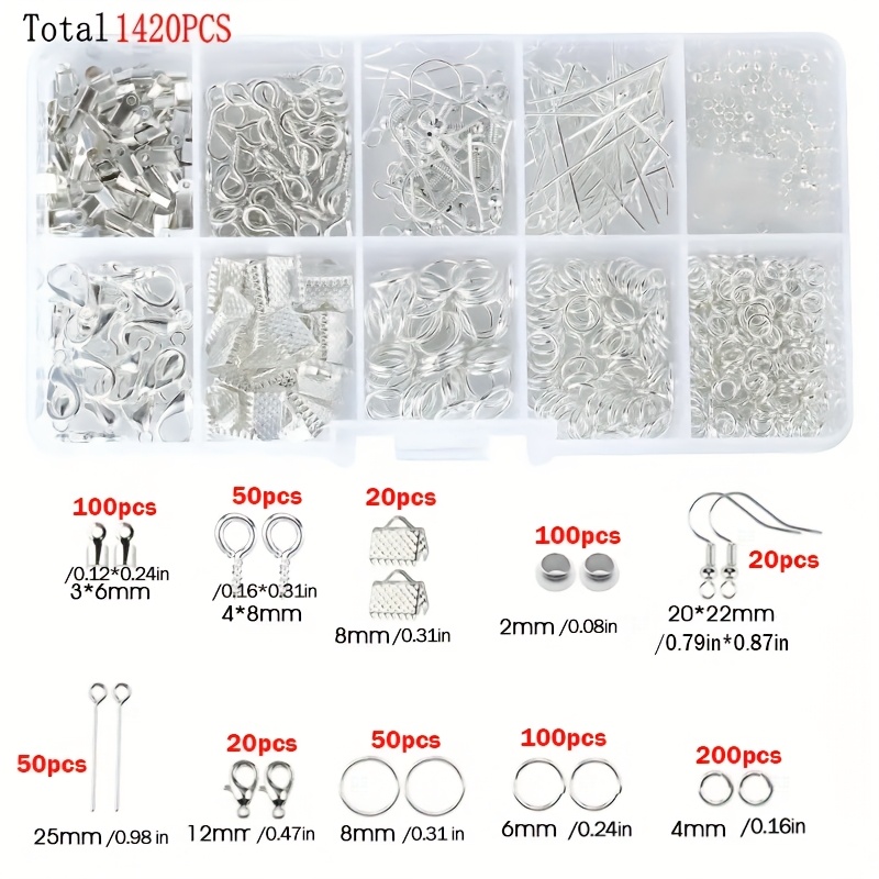 1420pcs 1box Jewelry Findings  - Jewelry Making Earring Supplies review and price