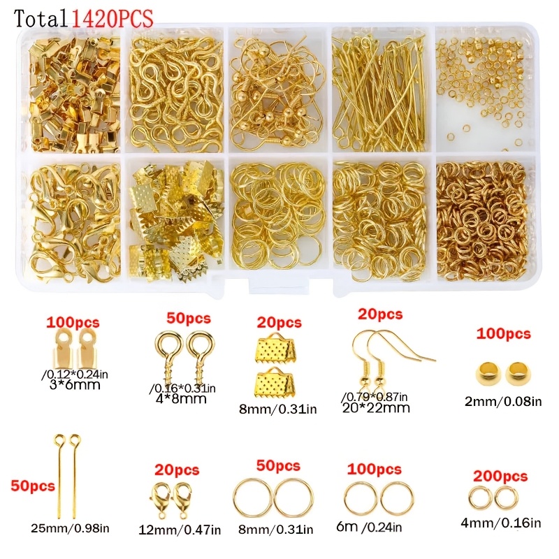 1420pcs 1box Jewelry Findings  - Jewelry Making Earring Supplies review and price